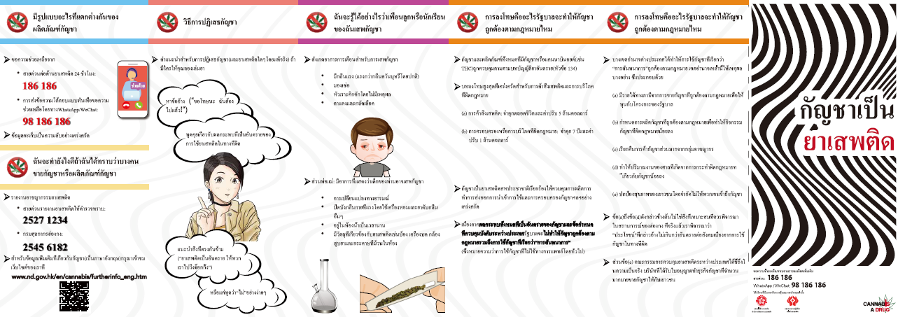 Anti-drug pamphlet "Cannabis is a drug" - Thai version