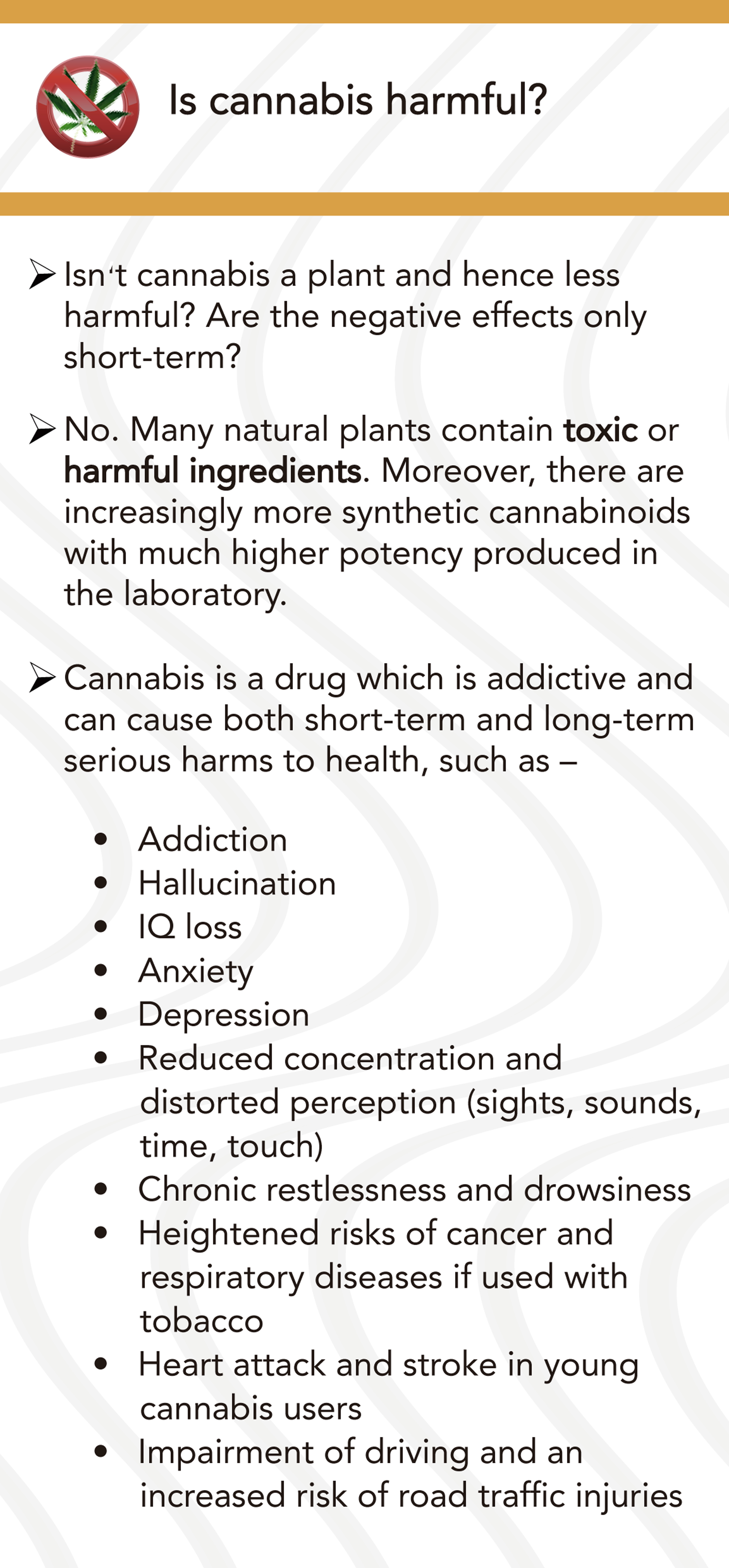 Cannabis is a drug Panel 4