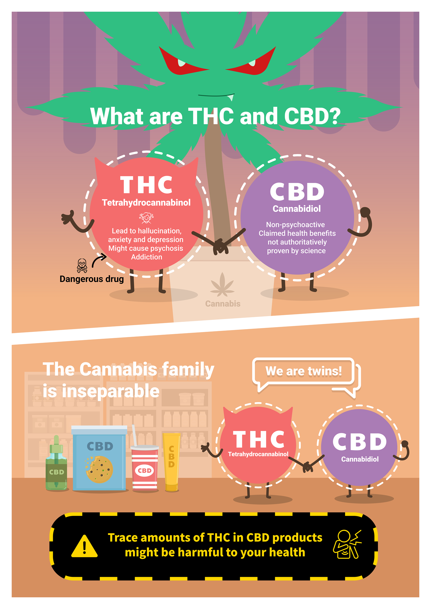 What are THC and CBD?
