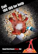 Anti-drug poster "Call 186 186 for help"