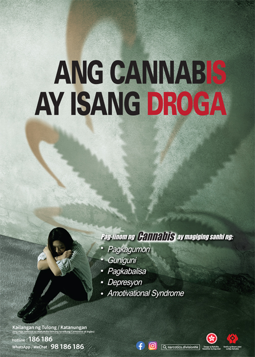Anti-drug poster “Cannabis is a drug” - Tagalog version